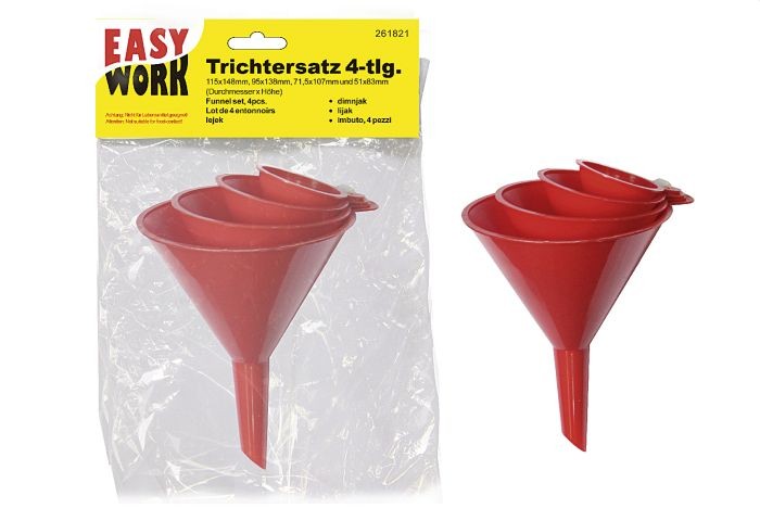 Easy work trechter set 4 delig Easy work trechter set 4 delig