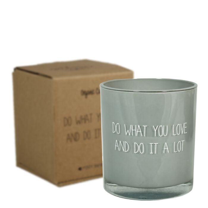 My Flame Lifestyle scented soy candle green do what you love My Flame Lifestyle scented soy candle green do what you love