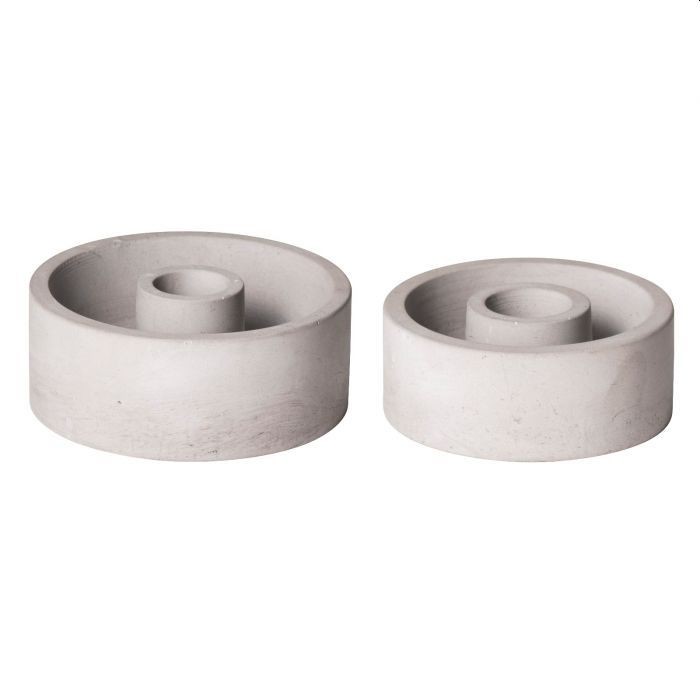 Gusta S/2 Dinerkaarshouders Cement - Set van 2 stuks