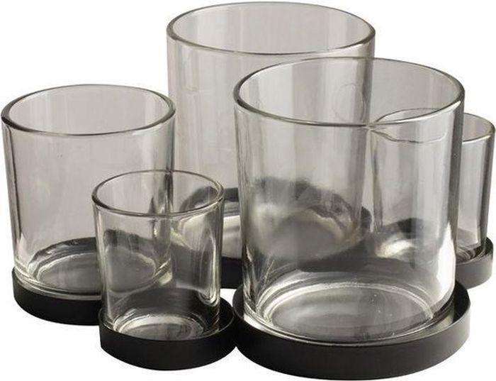 Gusta Metalen Houder met Glaasjes 5 Stuks Gusta Metalen Houder met Glaasjes 5 Stuks