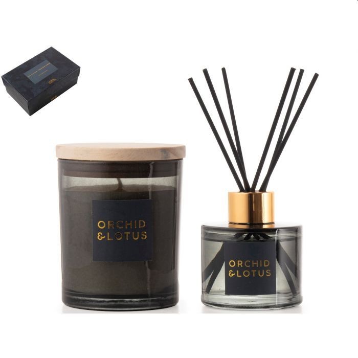 Gusta Giftset kaars/diffuser orchid lotus Gusta Giftset kaars/diffuser orchid lotus