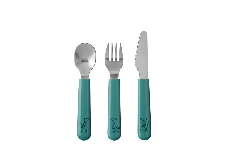 Mepal Kinderbestek Mio 3 delig deep turquoise Mepal Kinderbestek Mio 3 delig deep turquoise