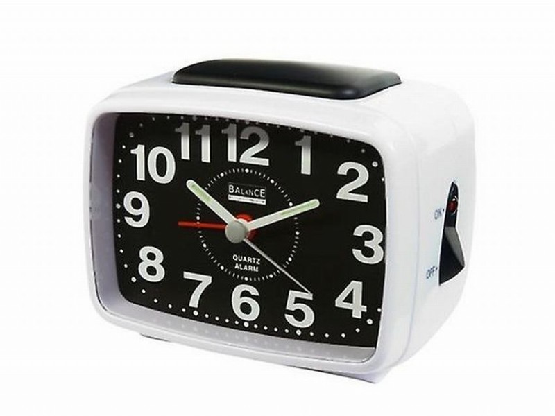 Balance wekker analoog wit/zwart 982176 Balance wekker analoog wit/zwart 982176
