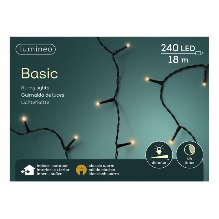 Lumineo Kerstboomverlichting 18M 240led warm wit + timer