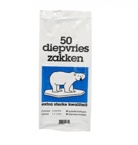 Diepvrieszakken ijsbeer 1.5 liter Diepvrieszakken ijsbeer 1.5 liter