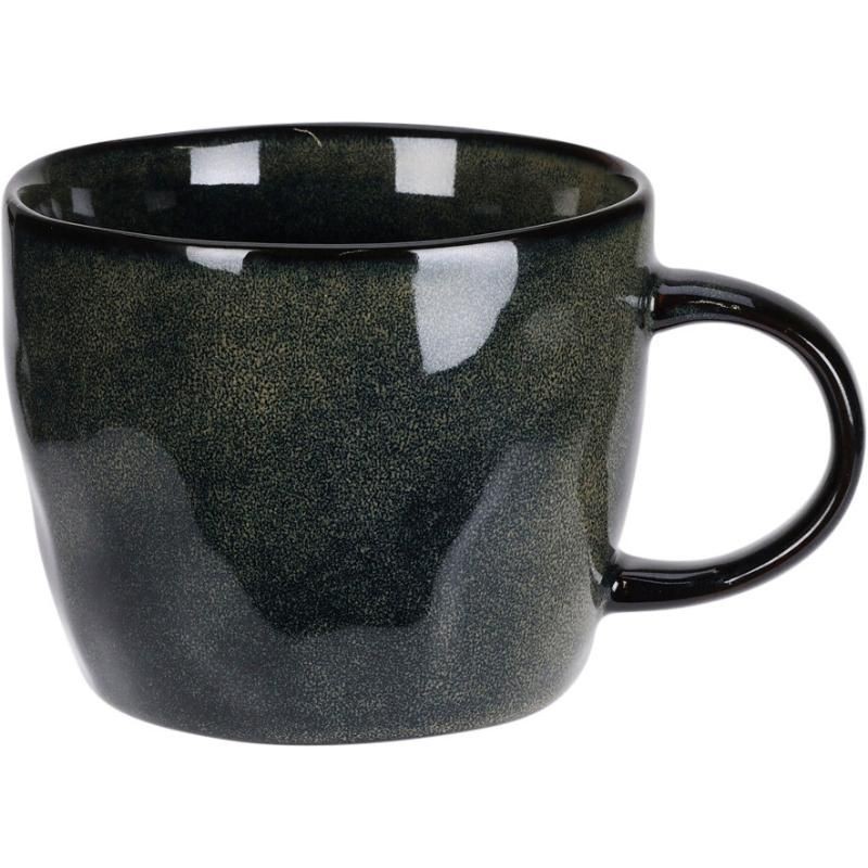 Beker Aardewerk 350ml Zwart/ Blauw
