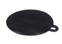 Plank hout rond 34x39cm super donker