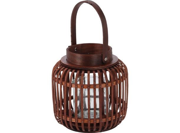 Lantaarn Bamboe 20cm Bruin