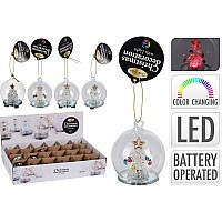 Glasbal 6cm Met Led Boom