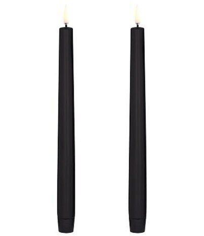 Dinerkaars led 2 Stuks 25cm Zwart