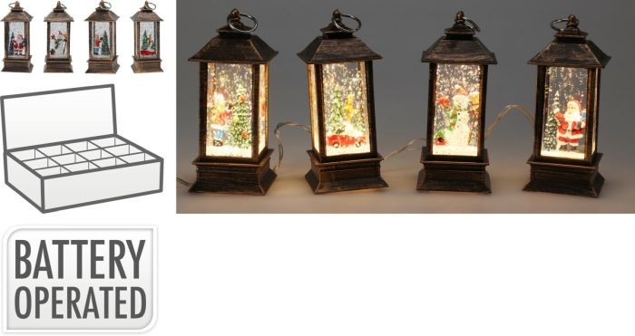 Lantaarn 13cm Kerst Met Led Go