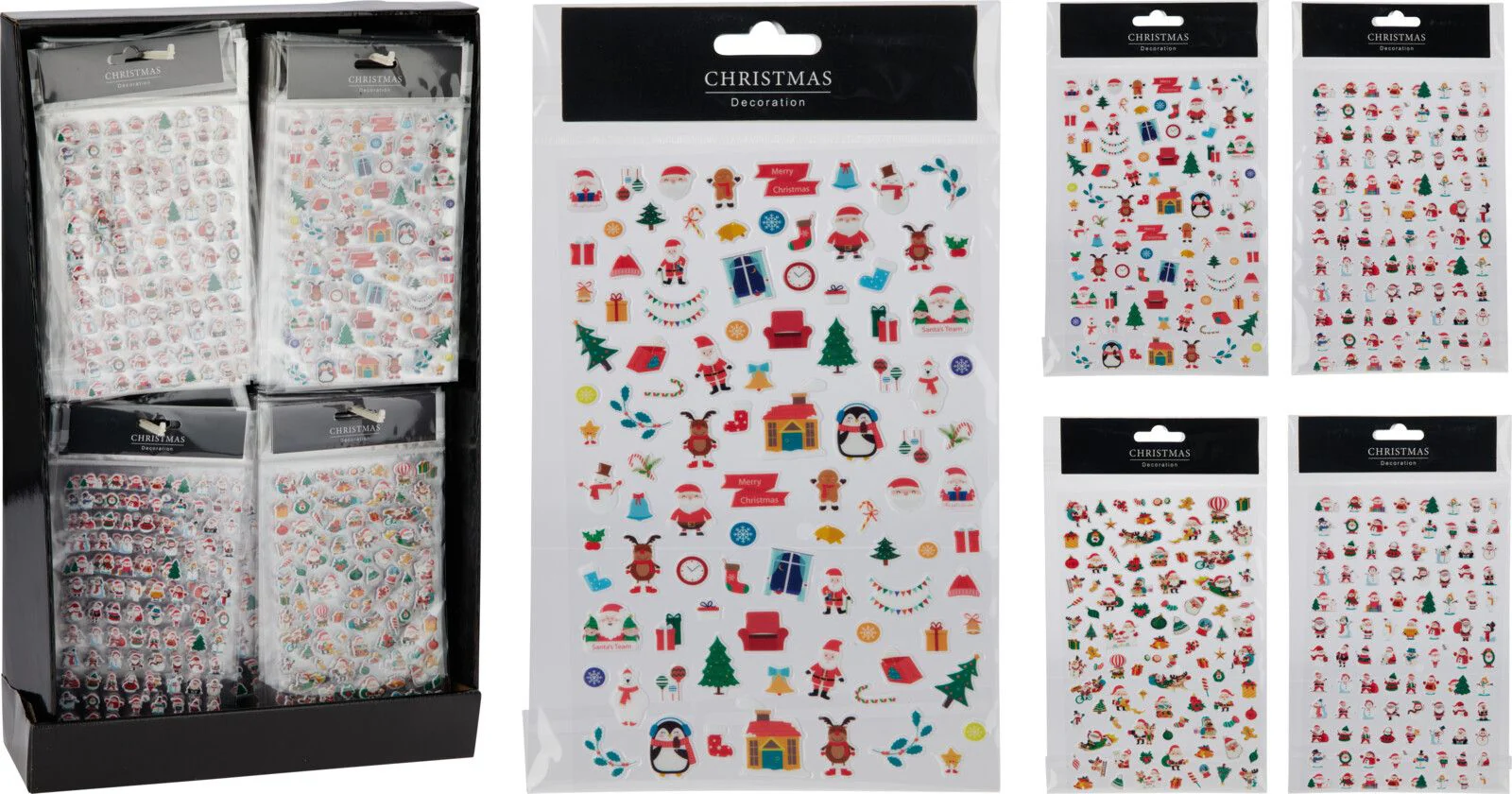 Stickers 3d Klein Kerst