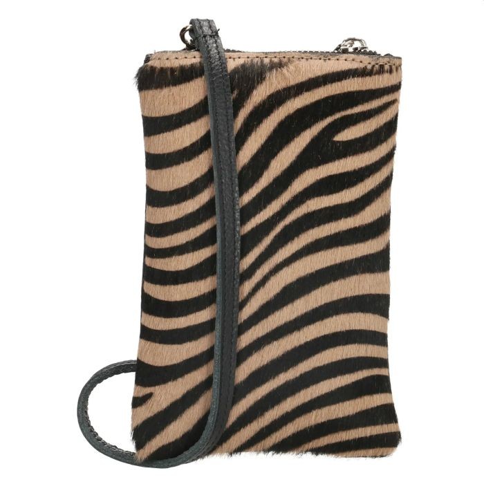 Telefoontasje 068 Zebra Bruin Zwart Telefoontasje 068 Zebra Bruin Zwart
