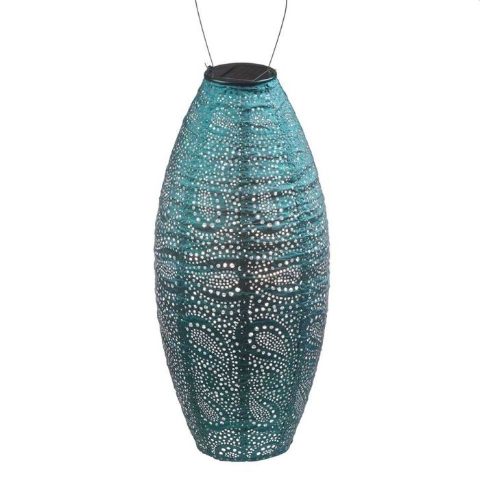 Lumiz solar lampion long oval 20 paisley seablue