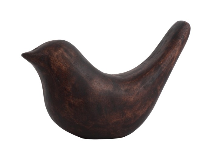 Statue Bird long tale up wood walnoot